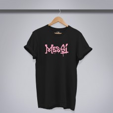 Lionel Messi 'Grafiti' Tişört | Siyah