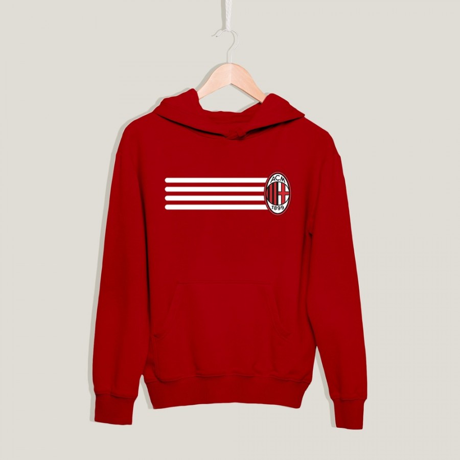 Milan Logo Hoodie | Kırmızı