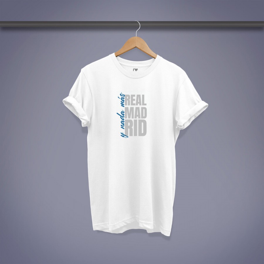 Real Madrid ‘y nada mas’ Tişört | Beyaz