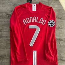 HIZLI TESLİM - Manchester United 07/08 İç Saha Uzun Kol UCL Final #RONALDO/7